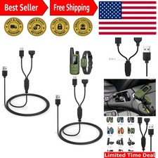 2-Pack 3 Ft USB Type C Charging Cables for Dog Shock Collars - Light Durable