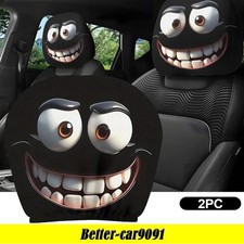 2x Protector de reposacabezas de asiento de coche Halloween cara calavera para decoración interior automática