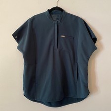 FIGS Dark Harbor Gray Blue Montex Oversized Scrub Top Uniform Women's size XL