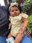 Reborn Toddler Dolls Black Girl 24 Inch Lifelike Black Reborn Baby Doll with Cur