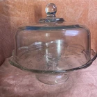 Vintage Anchor Hocking Savannah Pedestal Cake Stand And Dome