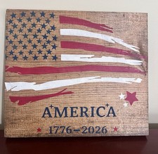 Handmade American Flag Wood Wall Decor Rustic Patriotic Decor 4th Of July Hanger