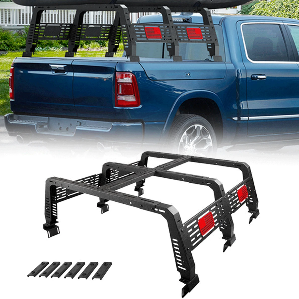 Barra Transversal De Aluminio Negro Para Portaequipajes - 48 Pulgadas, Para F150, Silverado, Yukon, Sienna, Pilot