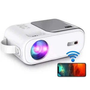 Mini Projecteur avec Bluetooth 5G WiFi pour Smartphone Laptop Home Theater Movie,