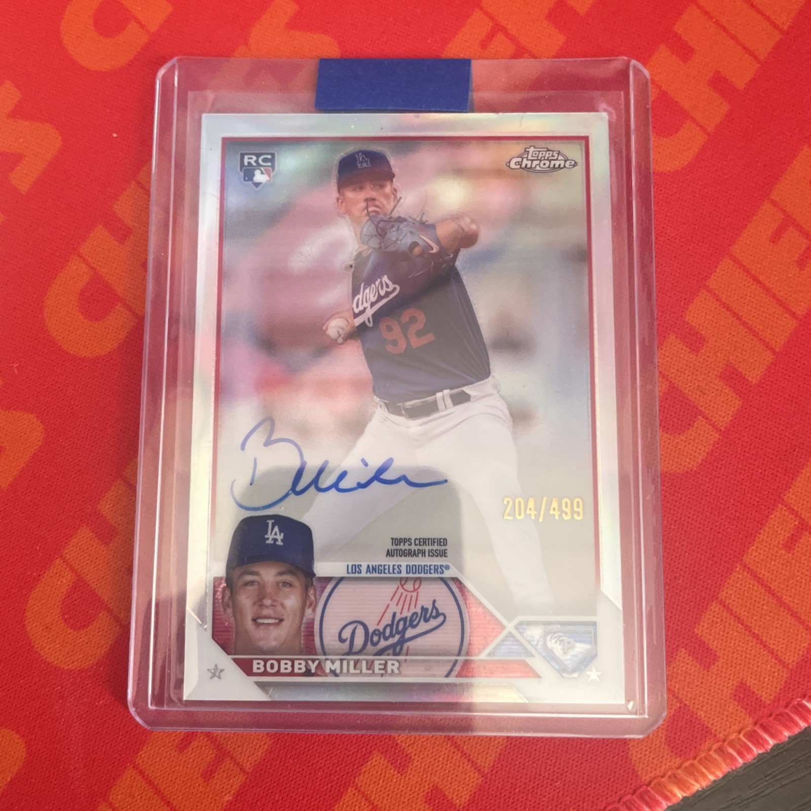 2023 Topps Chrome Update Series - Autographs Bobby Miller #RA-BM Refractor /499