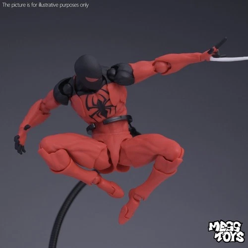 Mess Toys Scarlet Neighbor Kaine Parker Spider-Man 1/12 Action Figure USA STOCK image 5