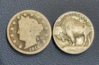 1913 Type 1 Buffalo Nickel & 1912 Liberty ‘V’ Nickel – Classic Early Nickel Set
