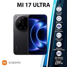 Xiaomi 17 Ultra 5G Android Cell Phone 16GB 512GB/BLACK/Dual SIM/Unlocked
