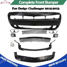For Dodge Challenger 15-23 Hellcat Look Front Bumper Lip Grille Conversion Kit