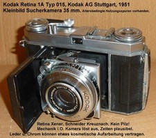Kodak Retina 1a, tipo 015, 1951-54, Kodak AG Stoccarda, 35 mm