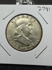 1963 Franklin Half Dollar - Unc - As Shown! (#2791)