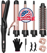 Rizador De Pelo 5en1 De Rizadores De Cerámica Intercambiables Para Cabello Largo