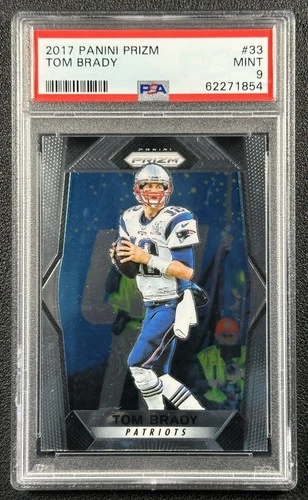 TOM BRADY PSA 9 2017 PANINI PRIZM FOOTBALL #33 MINT PATRIOTS 1854