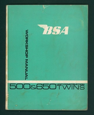 BSA 500 A50 650 A65 Manual (mid 1960's) Factory Shop Service Repair Book GF93