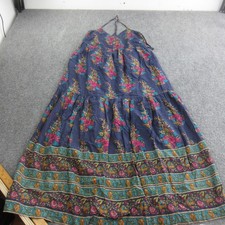 Maeve Anthropologie Dress Womens XS Blue Floral Boho Maxi Strappy Sundress