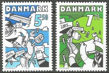 DENMARK # 1404 - 1405 MNH Europa 2008 PO Fresh Cmplt Set ('25 SCV $5.65)