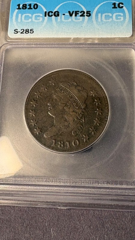 1810 CLASSIC HEAD LARGE CENT ICG-VF25 S-285
