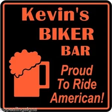 Personalized Motorcycle Sign #9 Ride American Beer Bar Gift Custom USA Made