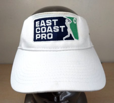 ADIDAS EAST COAST PRO ADJUSTABLE STRAPBACK SUN VISOR/CAP, WHITE, BASEBALL/SPORTS