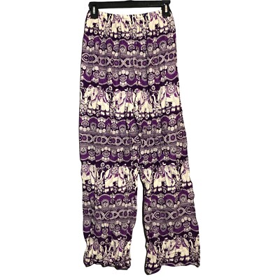 Thai elephant Pants Men Women Unisex S/M Summer Elastic Boho