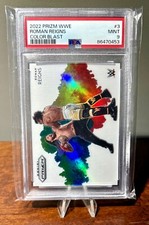 2022 WWE PANINI PRIZM ROMAN REIGNS COLOR BLAST SSP INSERT #3 PSA 9 MINT SCARCE