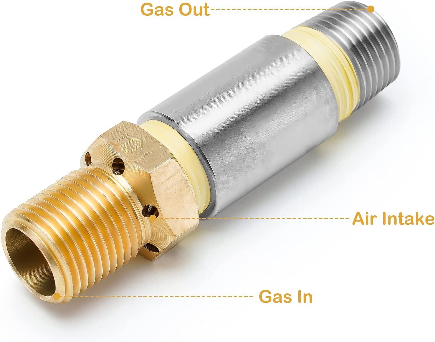 High Capacity 1/2" LP Propane Air Mixer Liquid Propane Fire Pits Air