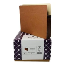 25 Count Smead Letter Size Redrope File Pockets 3-1/2" Expansion Straight-Cut