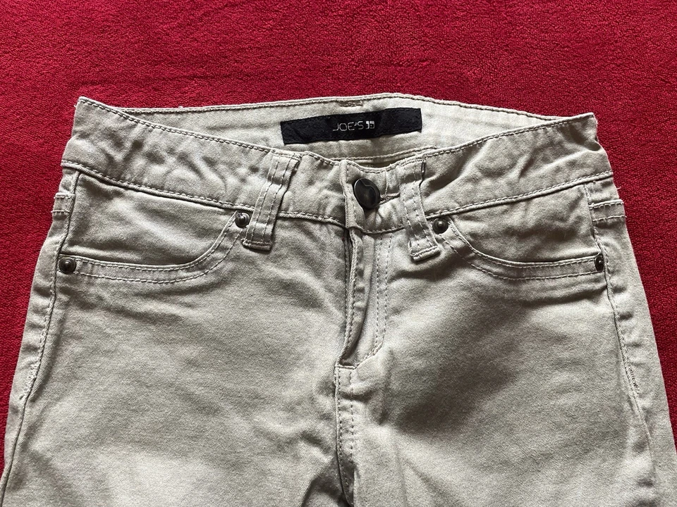 Pantalones de mezclilla ajustados brillantes dorados/bronceados elásticos para niñas Joe's Jeans talla: 8 Foto 2 de 4