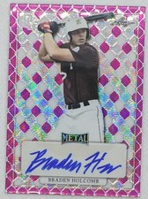 2022 LEAF METAL PERFECT GAME NATIONAL SHOWCASE BRADEN HOLCOMB 5/6 AUTO 
