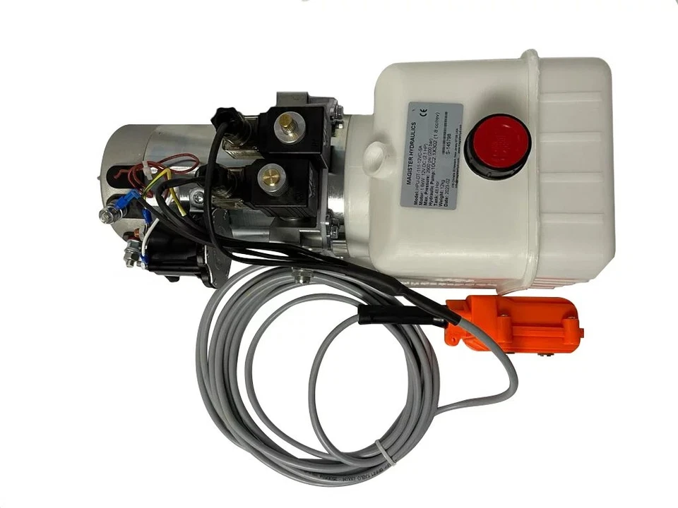 Hydraulic Pump for Dump Trailer, 12 Volt DC Power Unit Double Acting 4 Qt tank - Image 3 of 4