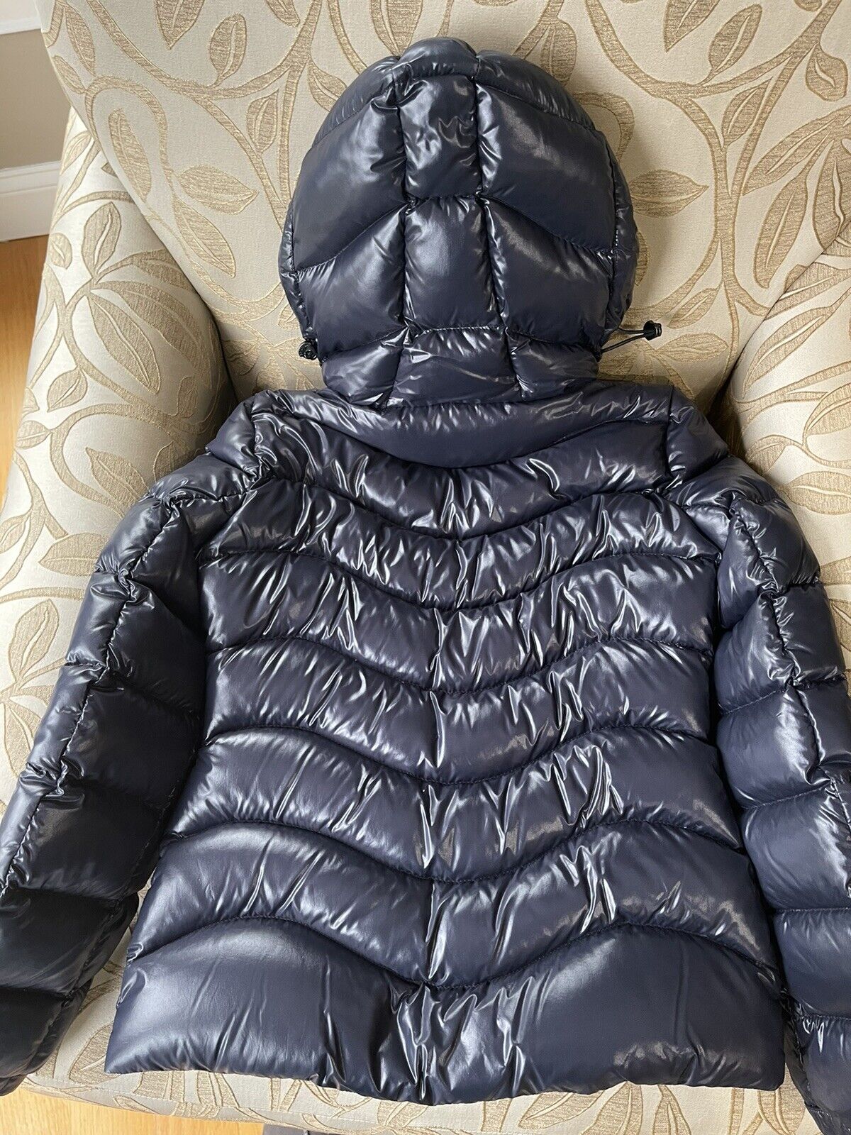 AUTHENTIC Moncler Womens Anthia Hooded Down Puffer Jacket Navy, Size 1 ...