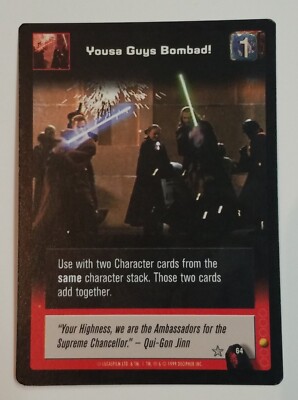 STAR WARS YOUNG JEDI CCG MENACE OF DARTH MAUL #64 YOUSA GUYS BOMBAD! RARE