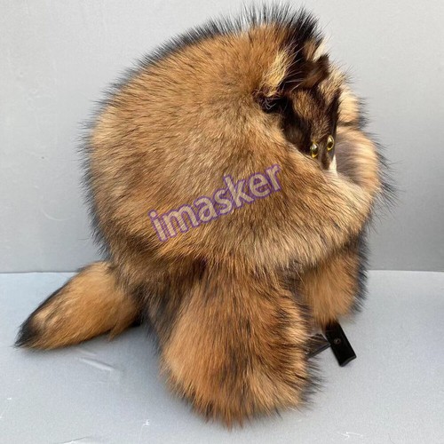 Sombrero de piel de mapache natural real completamente cubierto para hombre sombrero ruso Ushanka sombrero trampero - Imagen 9 de 24