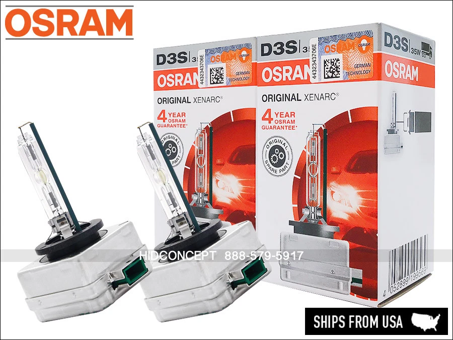 Osram D3S Xenarc OEM 4300K HID Xenon Headlight Bulbs 66340 35W Germany  2-Pack