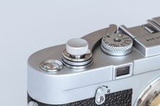 NANIGASHI Brass Shutter Release Button L Silver Finish Made in Japan