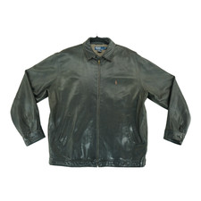 Vintage 90s Polo Ralph Lauren Genuine Soft Leather Driving Jacket Mens Large L