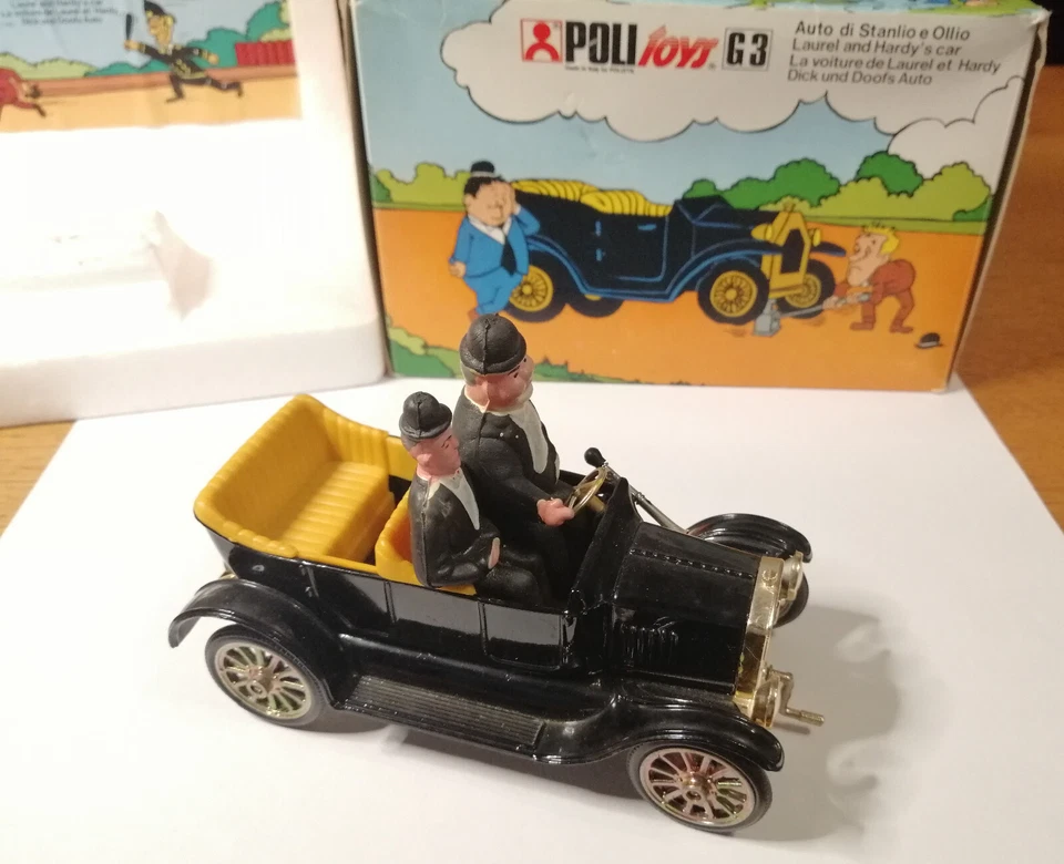 POLITOYS Serie G art.3 1a serie 1970 Auto STANLIO E OLLIO con scatola originale. - Immagine 3 di 4