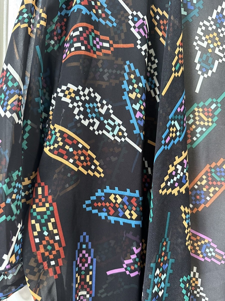 Kimono/plumeau LulaRoe Sariah - Taille 6 - Motif Sud-ouest Multicolore - Neuf Avec étiquettes - Polyester/rayon/spandex - Parfait Pour L'été Ou Comme Couche Légère