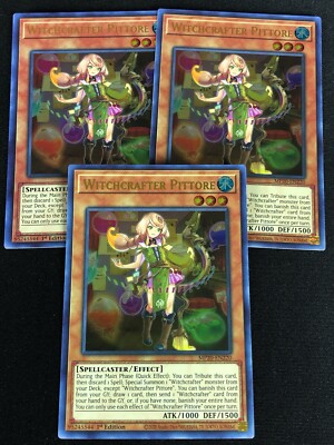 YUGIOH WITCHCRAFTER PITTORE MP20-EN220 1ST ULTRA X3