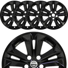 for Nissan Rogue SV 2014-18 Black 17" Wheel Skins Hub Caps Full Alloy Rim Covers