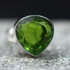 Peridot Gemstone 925 Sterling Silver Ring Valentine Day Jewelry All Size RM-10