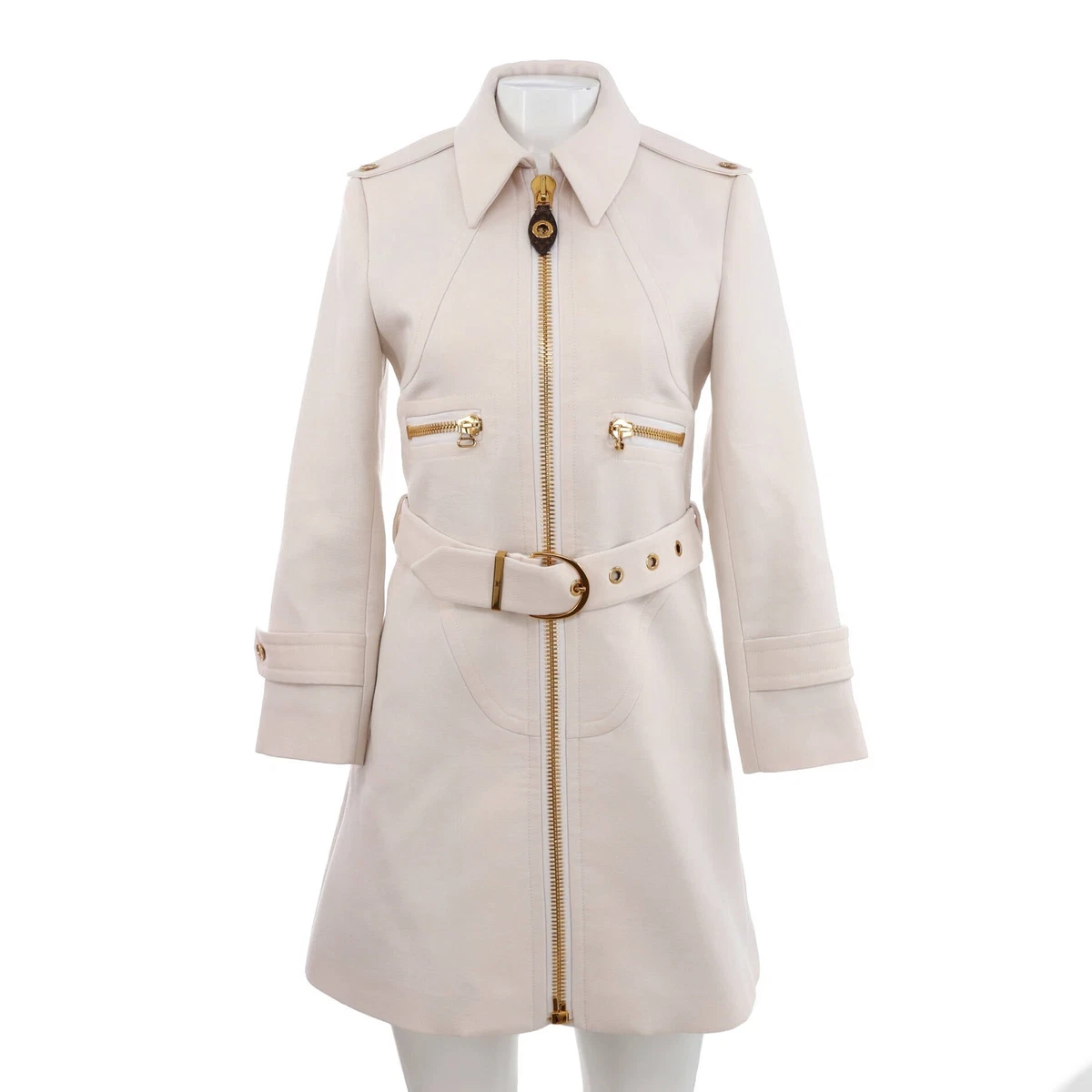 Louis Vuitton Wool Hopsack Belted Coat