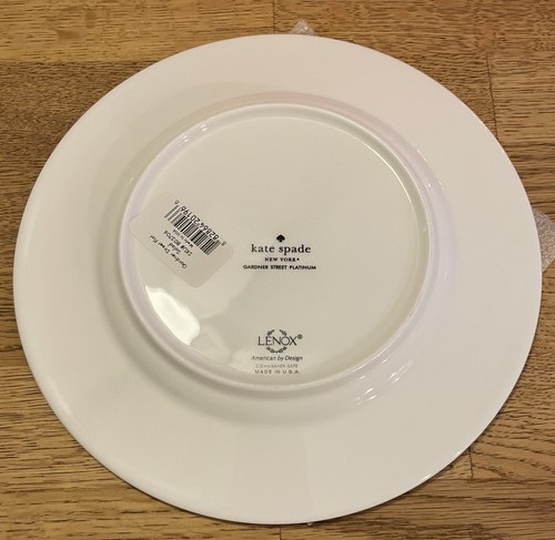NIB Kate Spade LENOX Gardner Street Platinum 5 Piece Place Setting Set - Picture 2 of 4