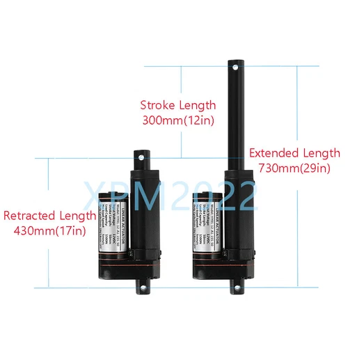 Accionamiento lineal 12V 1500N 50mm ~ 1000mm actuador lineal motor eléctrico impermeable - Imagen 29 de 43