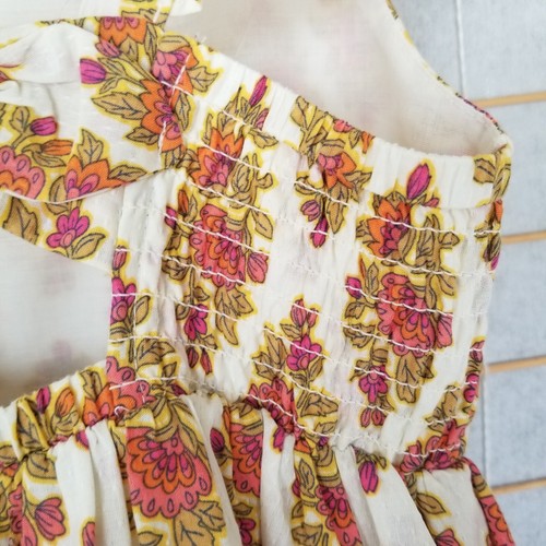 Haute Hippie Little Girls Dress Floral Sleeveless Ruffles Lined Cotton Size 7 - Picture 8 of 11