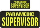 PARAMEDIC SUPERVISOR EMBROIDERY PATCH 10X4 and 5x2 inches Hook on back
