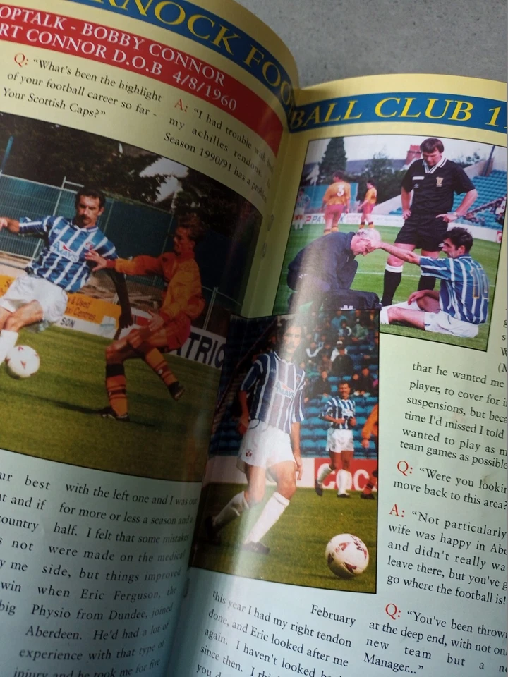 Kilmarnock v Falkirk Scottish Football Programme 1994 - Image 4 of 4