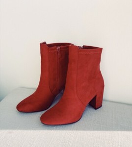 red block booties
