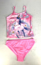 Wonder Nation Girls Medium Pink Tie Dye Unicorn Print 2-Piece Tankini Swimsuit