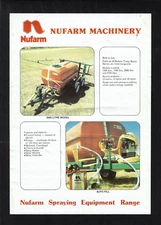 NUFARM MACHINERY SPRAYING EQUIPMENT RANGE 4 PAGE BROCHURE [has wear see images]